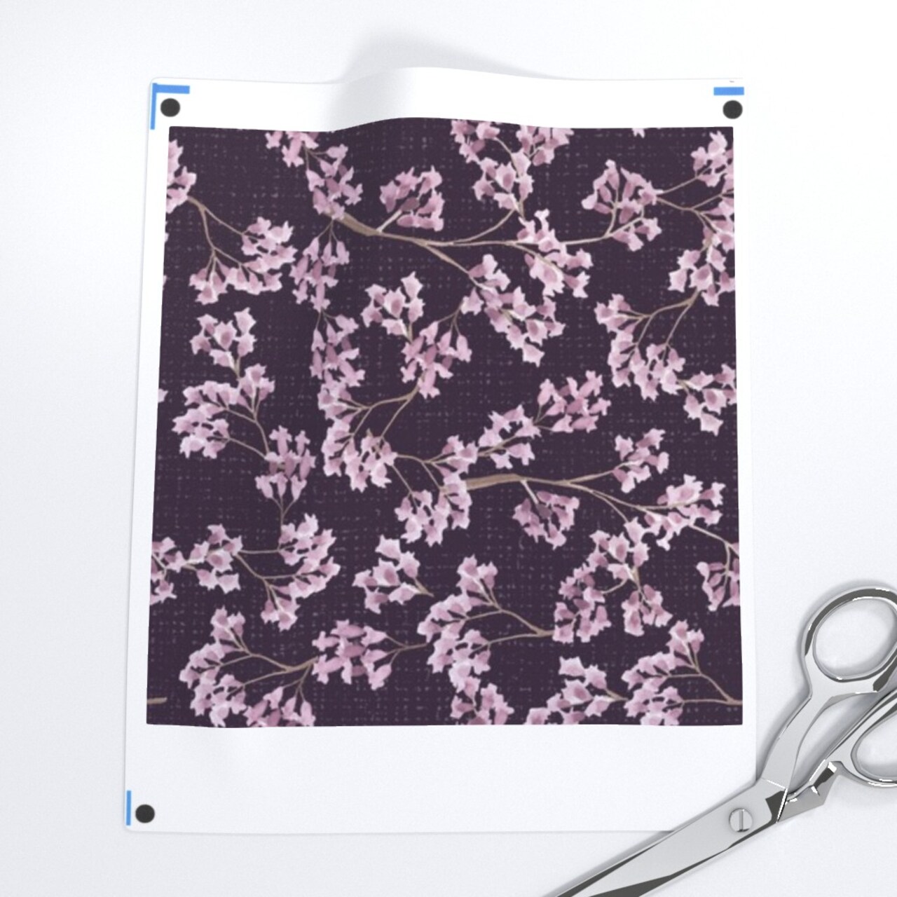 Moody Floral Botanical Nature Flowers Trees Plants Purple Jacaranda Poisonous Custom Removable Wallpaper by Spoonflower Peel & Stick Wallpaper 2FT Wide